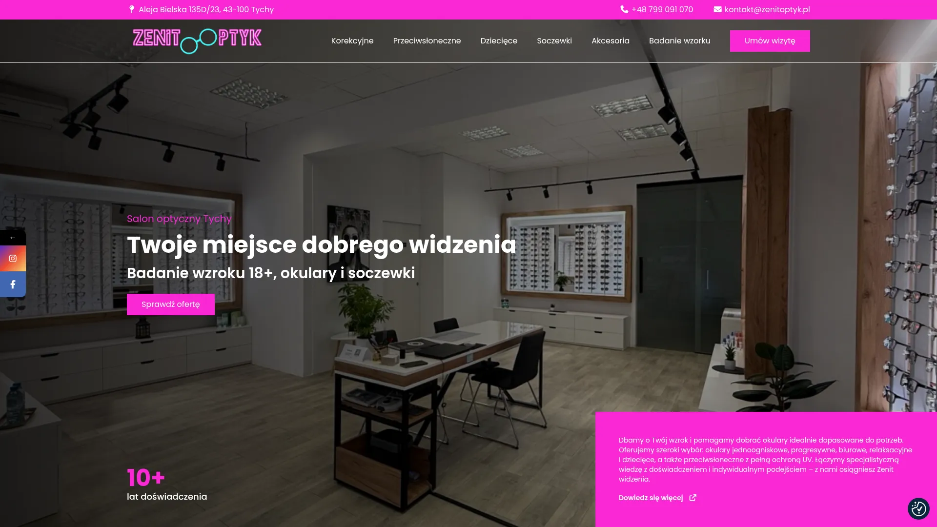Zrzut ekranu Zenit Optyk