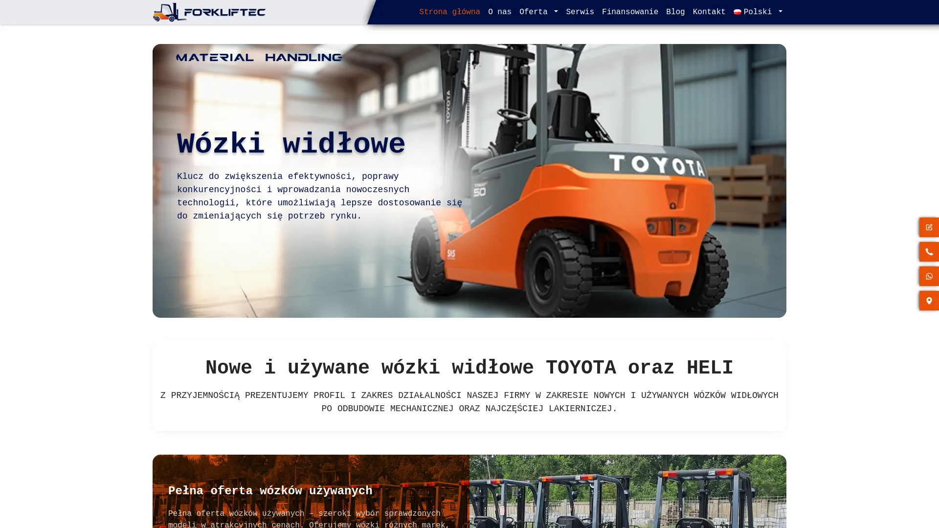 Zrzut ekranu FORKLIFTEC Sp. z o.o.